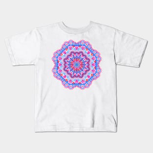 Red, Blue, Pink Mandala Kids T-Shirt